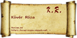 Kövér Róza névjegykártya