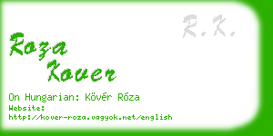 roza kover business card